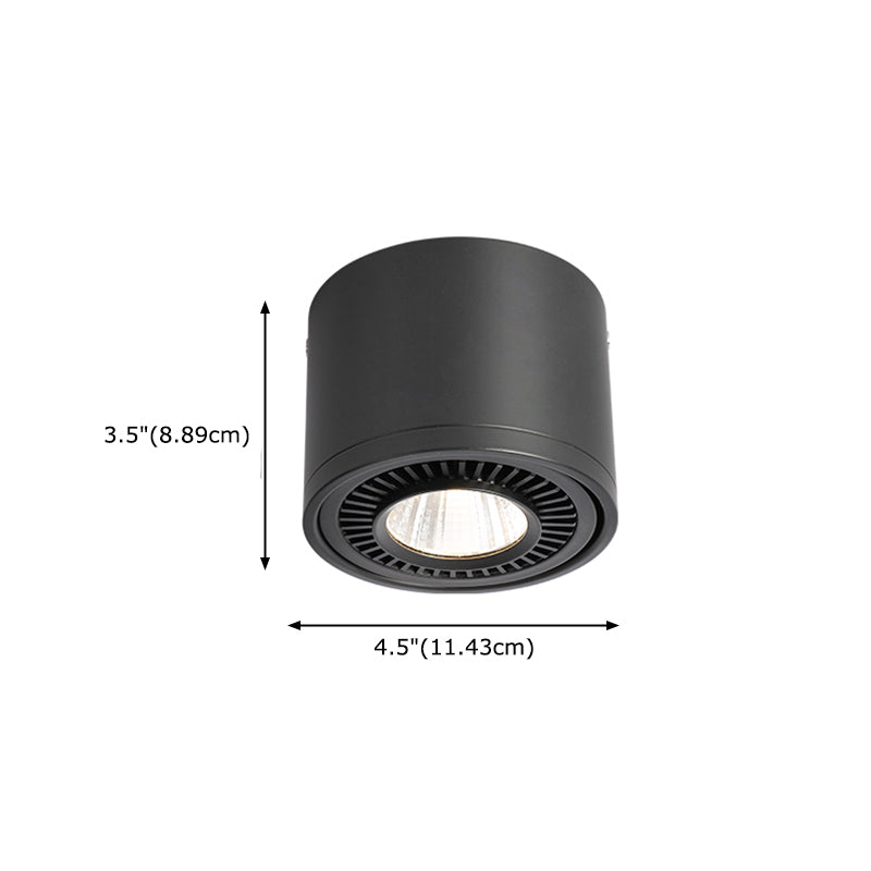 Cylinder 1-Light LED Flush Light New Modern Aluminum Flush Mount Ceiling Light Fixtures