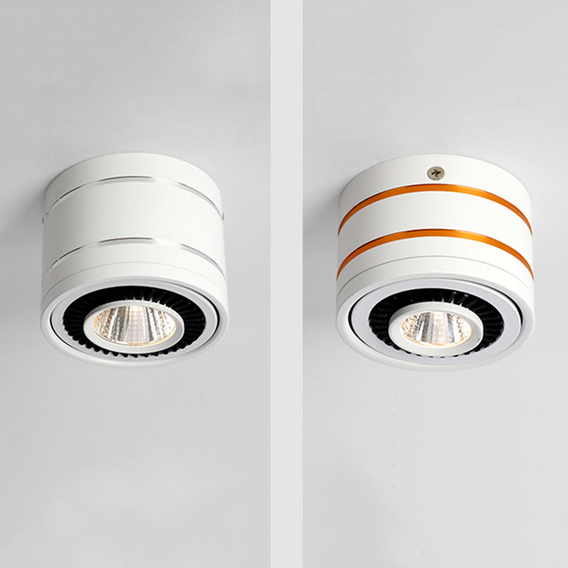 Cylinder 1-Light LED Flush Light New Modern Aluminum Flush Mount Ceiling Light Fixtures