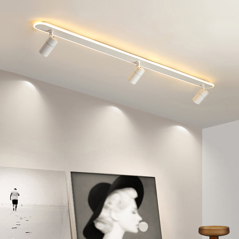Montage encastré linéaire en aluminium, nouveau luminaire monté au plafond blanc moderne avec projecteur