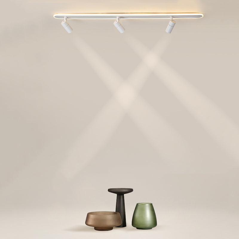 Montage encastré linéaire en aluminium, nouveau luminaire monté au plafond blanc moderne avec projecteur
