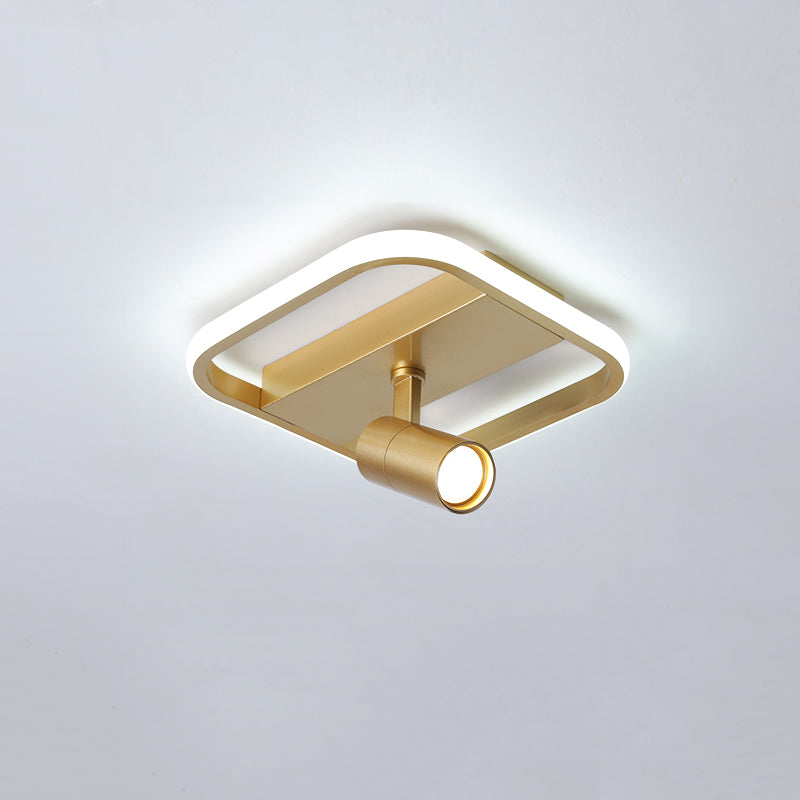 Nieuwe moderne LED flush plafond lampen Aluminium Flush Mount lamp met 1 Spotlight