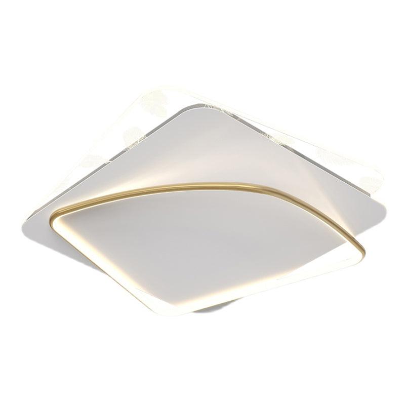 Contemporary Style Aluminum LED Flush Light Fixture Feather Ceiling Flush Mount for Bedroom