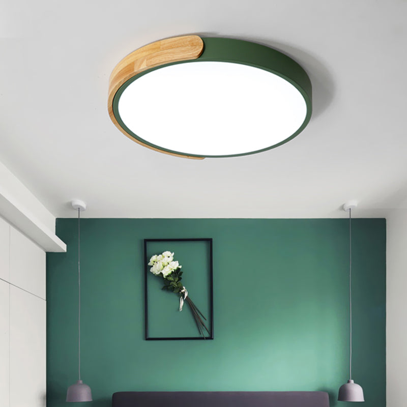Rounded Shape 1-Light LED Flush Light New Modern Iron Flush Mount Ceiling Light Fixtures