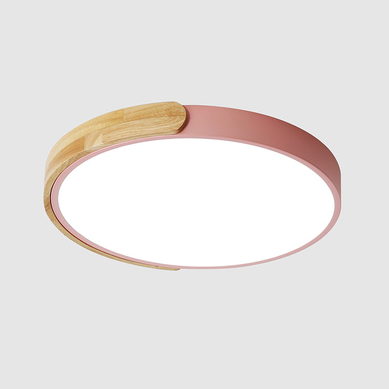 Rounded Shape 1-Light LED Flush Light New Modern Iron Flush Mount Ceiling Light Fixtures