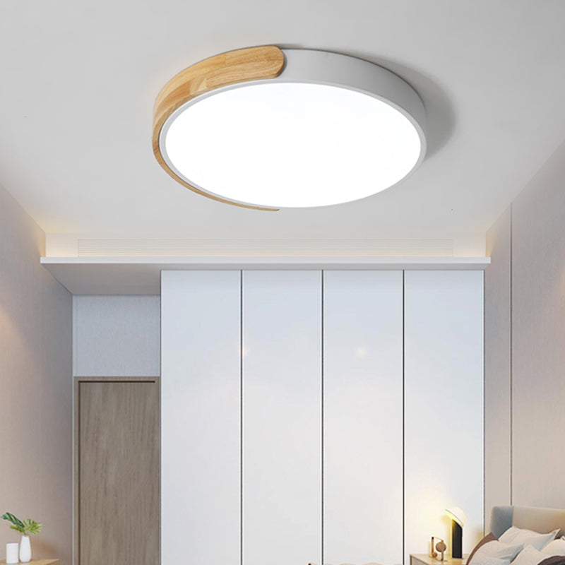 Rounded Shape 1-Light LED Flush Light New Modern Iron Flush Mount Ceiling Light Fixtures