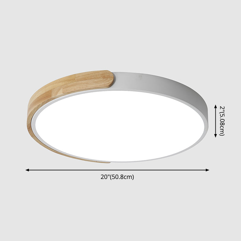 Rounded Shape 1-Light LED Flush Light New Modern Iron Flush Mount Ceiling Light Fixtures