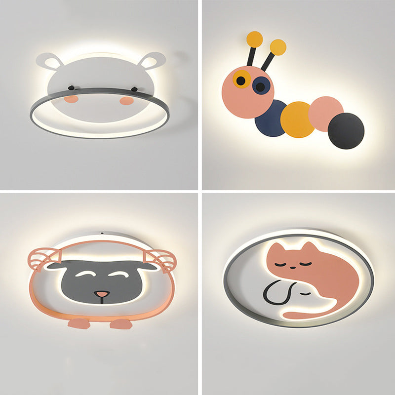 Kids Flush Mount Light Metal LED Ceiling Mount Light Fixture for Children's Room