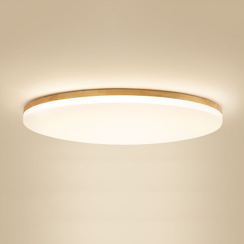 Minimalistische LED-inbouwcirkellamp Houten inbouwplafondlamp voor slaapkamer