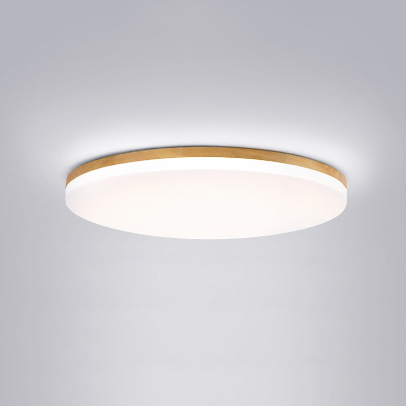Minimalistische LED-inbouwcirkellamp Houten inbouwplafondlamp voor slaapkamer