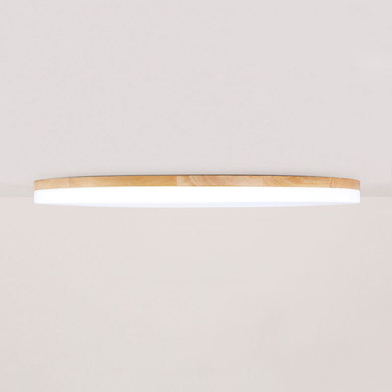 Minimalistische LED-inbouwcirkellamp Houten inbouwplafondlamp voor slaapkamer