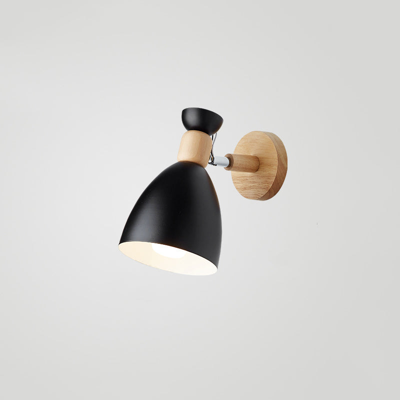 Luz de la plataforma de dormitorio Luz de montaje de pared de estilo nórdico con sombra de metal cónico