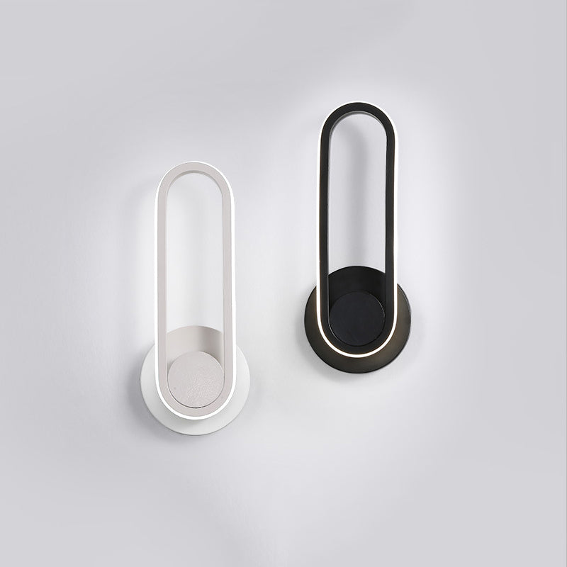 Oblong LED Rotatable Wall Lamp in Modern Creative Style Wrought Iron Wall Sconce with Silicone Shade