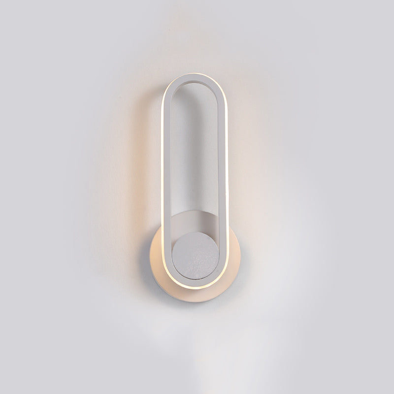 Oblong LED Rotatable Wall Lamp in Modern Creative Style Wrought Iron Wall Sconce with Silicone Shade