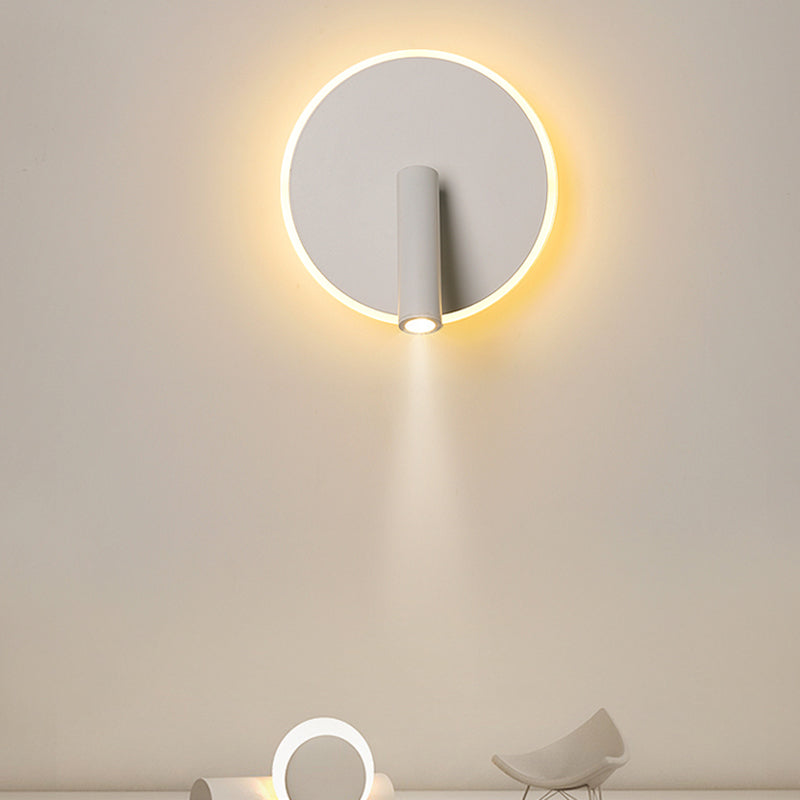 Aluminium Geometric LED Wall Lamp in Modern Concise Style Wrought Iron Reading Wall Sconce with Acrylic Shade