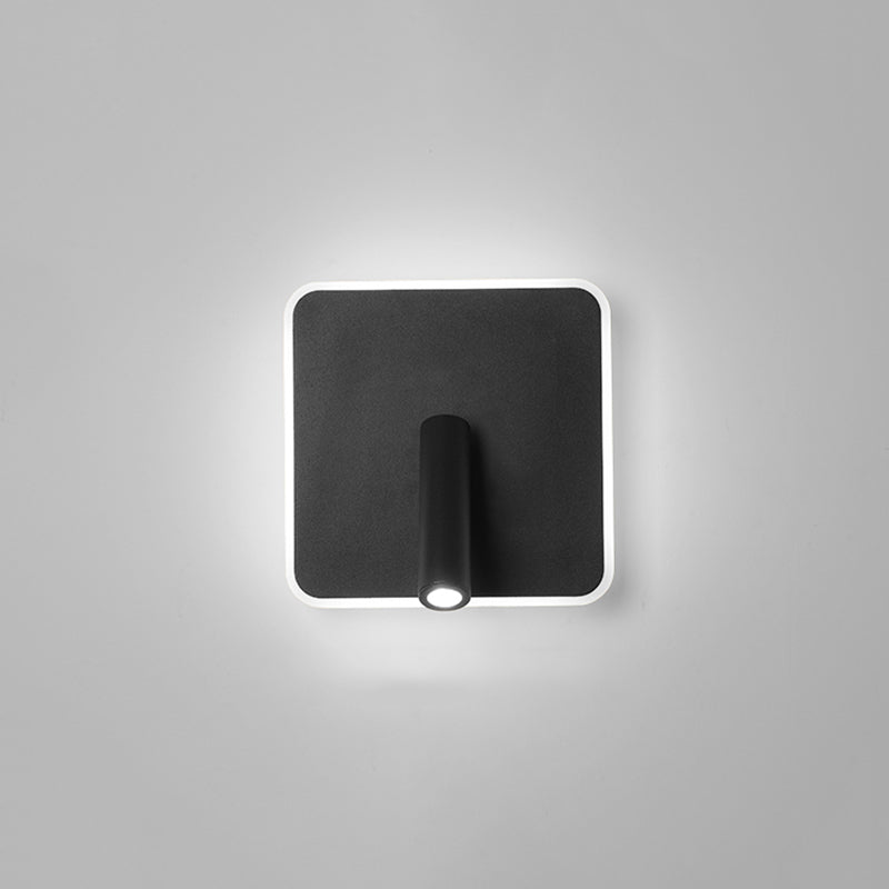 Aluminium Geometric LED Wall Lamp in Modern Concise Style Wrought Iron Reading Wall Sconce with Acrylic Shade