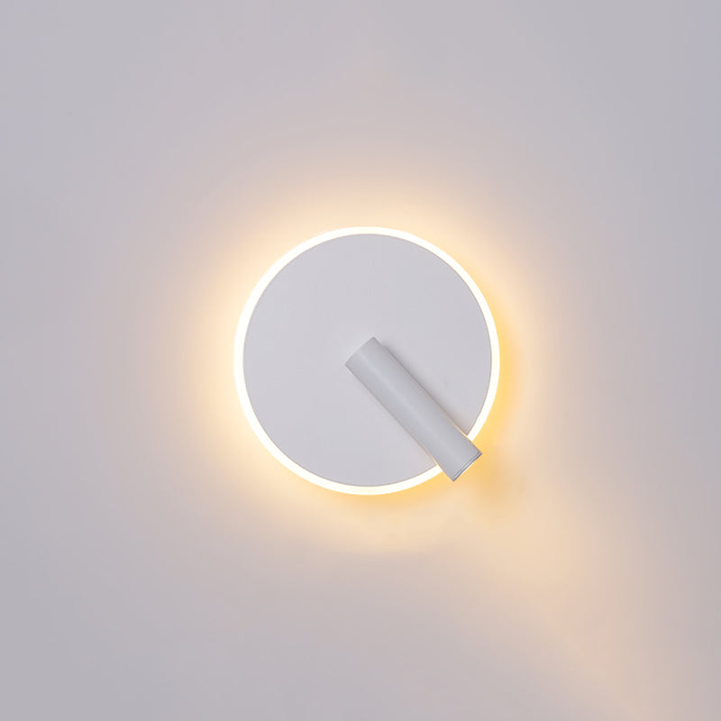 Aluminium Geometric LED Wall Lamp in Modern Concise Style Wrought Iron Reading Wall Sconce with Acrylic Shade