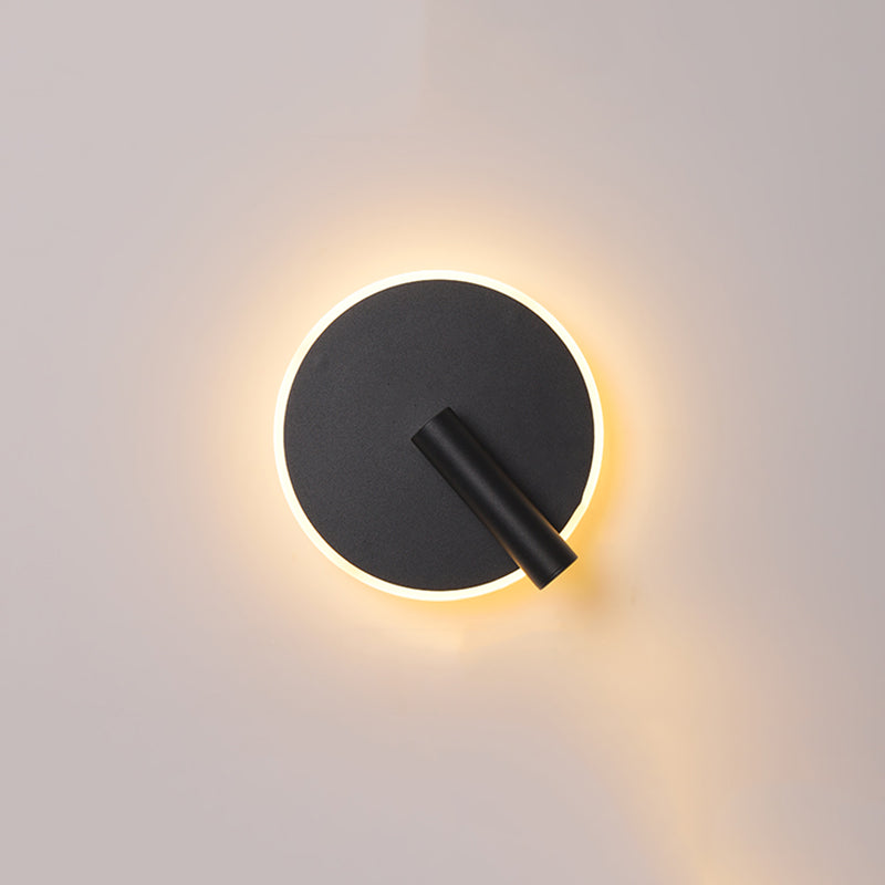 Aluminium Geometric LED Wall Lamp in Modern Concise Style Wrought Iron Reading Wall Sconce with Acrylic Shade