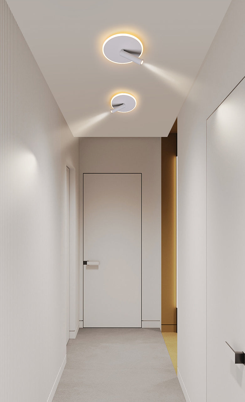 Aluminium Geometric LED Wall Lamp in Modern Concise Style Wrought Iron Reading Wall Sconce with Acrylic Shade