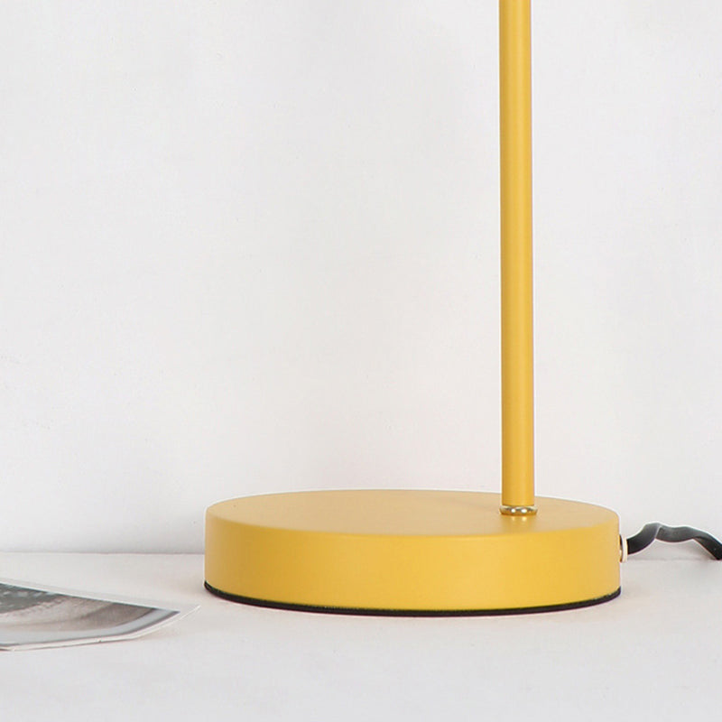 Lighting de mesa de domo metálico Macaron 1 Lámpara de lectura ajustable de cabeza para dormitorio