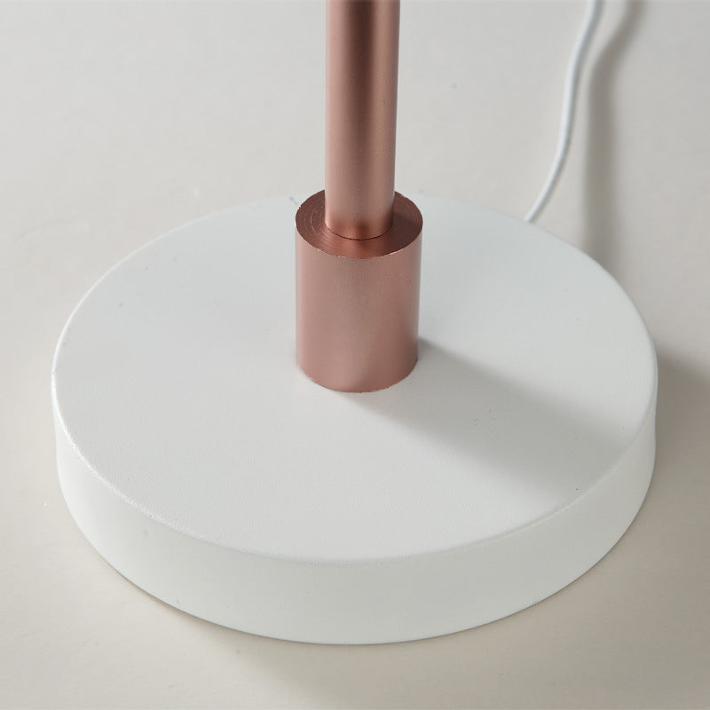 Lámpara de lectura de brazo colgante posmoderno 1 cabezal de la mesa de dormitorio con sombra de cono