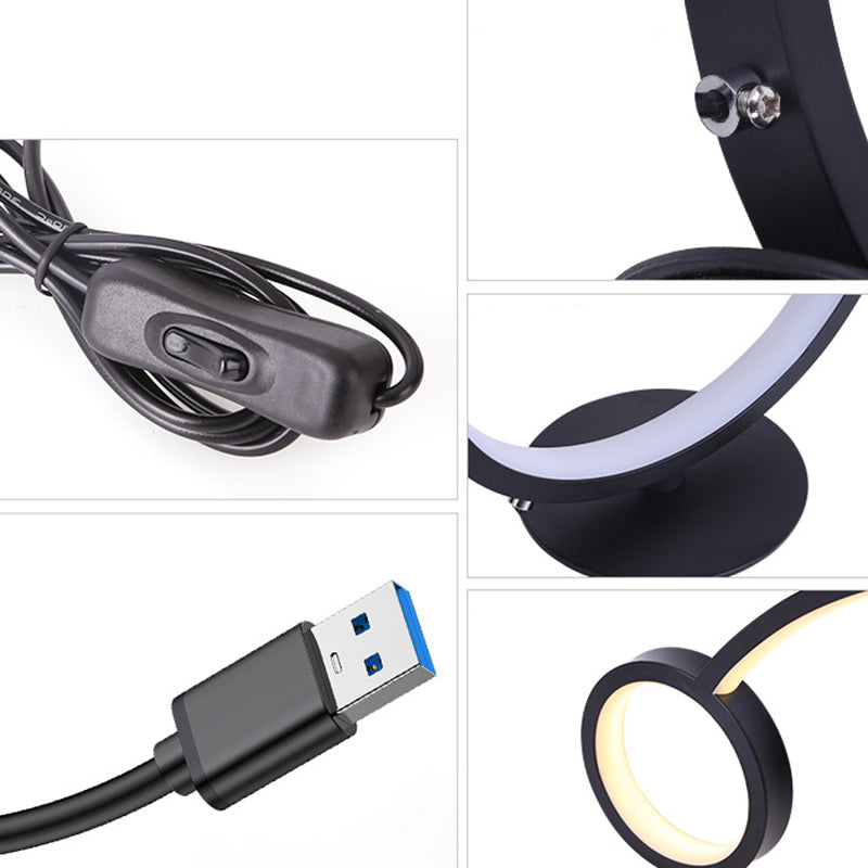 Novelty Bike Shaped Nightstand Lamp Minimalist Metal Bedside LED Table Light
