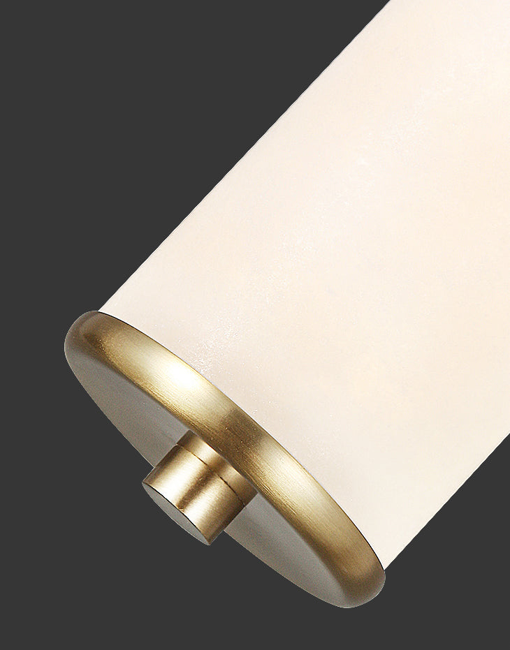 Accesorio de iluminación colgante de cilindro de piedra Luz de techo de latón LED moderno Luz