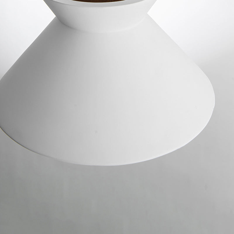 White Cone Pendant Lighting Fixture Nordic Style Cement Suspension Pendant Light