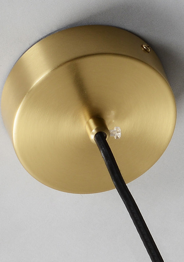 Shaded Bedroom Suspension Pendant Light Stone Modern Style Hanging Light Fixture in White