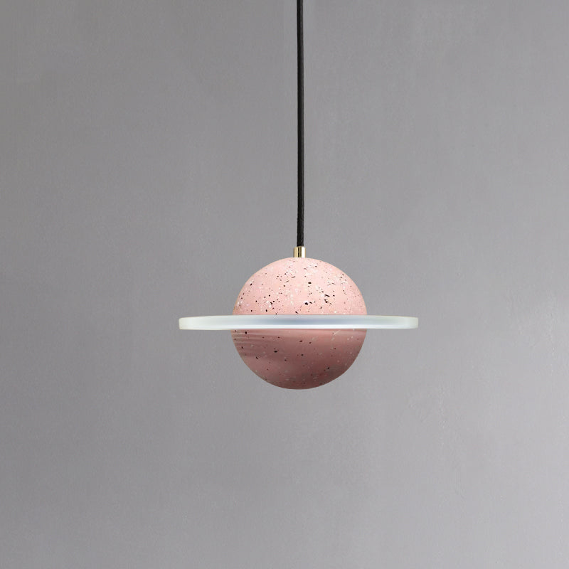 Global Stone Suspension Pendant Light Noordse stijl LED Pendant Light Kit voor slaapkamer