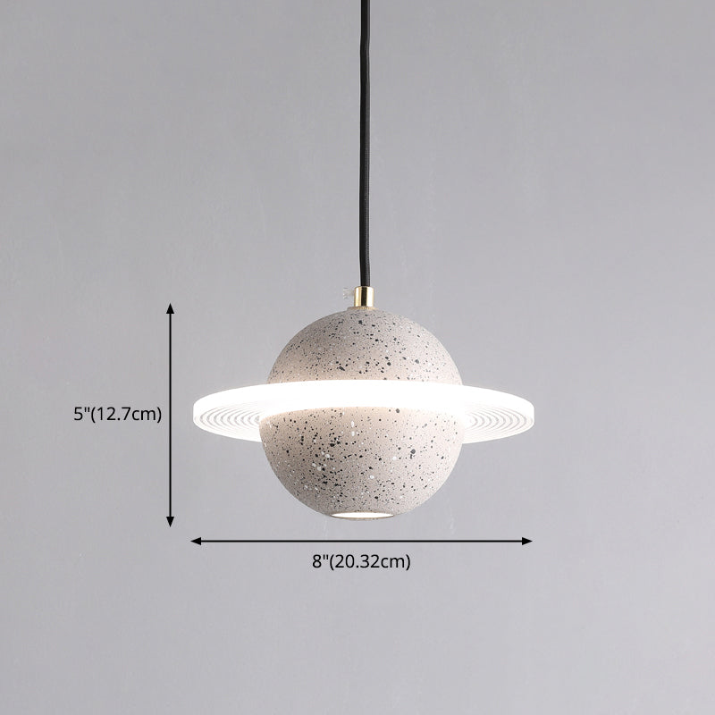 Global Stone Suspension Pendant Light Noordse stijl LED Pendant Light Kit voor slaapkamer