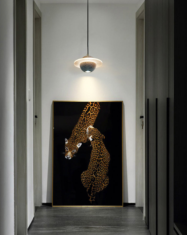 Global Stone Suspension Pendant Light Noordse stijl LED Pendant Light Kit voor slaapkamer