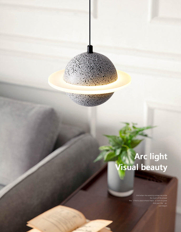 Global Stone Suspension Pendant Light Noordse stijl LED Pendant Light Kit voor slaapkamer