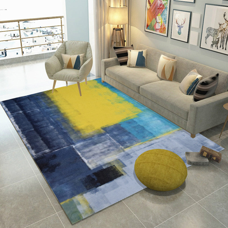 Abstract Pigment Printed Rug Individuality Modern Rug Anti-Slip Backing Carpet for Living Room