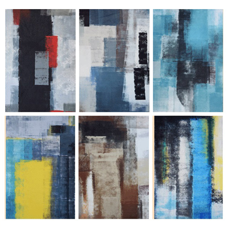 Abstract Pigment Printed Rug Individuality Modern Rug Anti-Slip Backing Carpet for Living Room