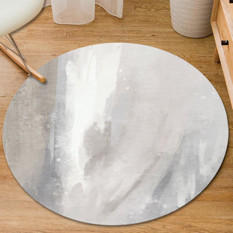 Mehrfarbiger, schlichter Teppich mit Aquarelldruck, runder Teppich, freundlicher, waschbarer Teppich für die Inneneinrichtung