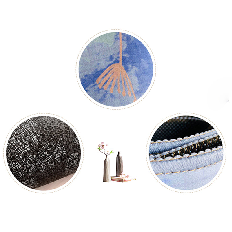 Luxurious Ink Painting Rug Abstract Polyester Indoor Carpet Non-Slip Backing Rug for Living Room