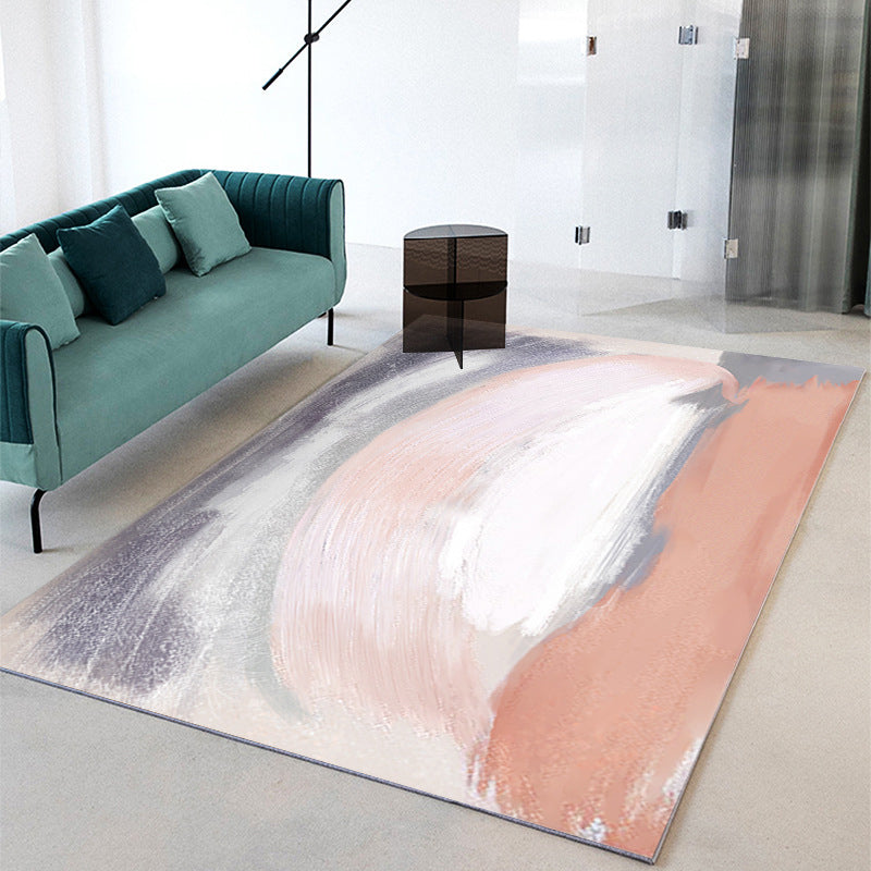Aesthetic Casual Area Rug Abstract Art Indoor Carpet Polyester Washable Rug for Home Decoration