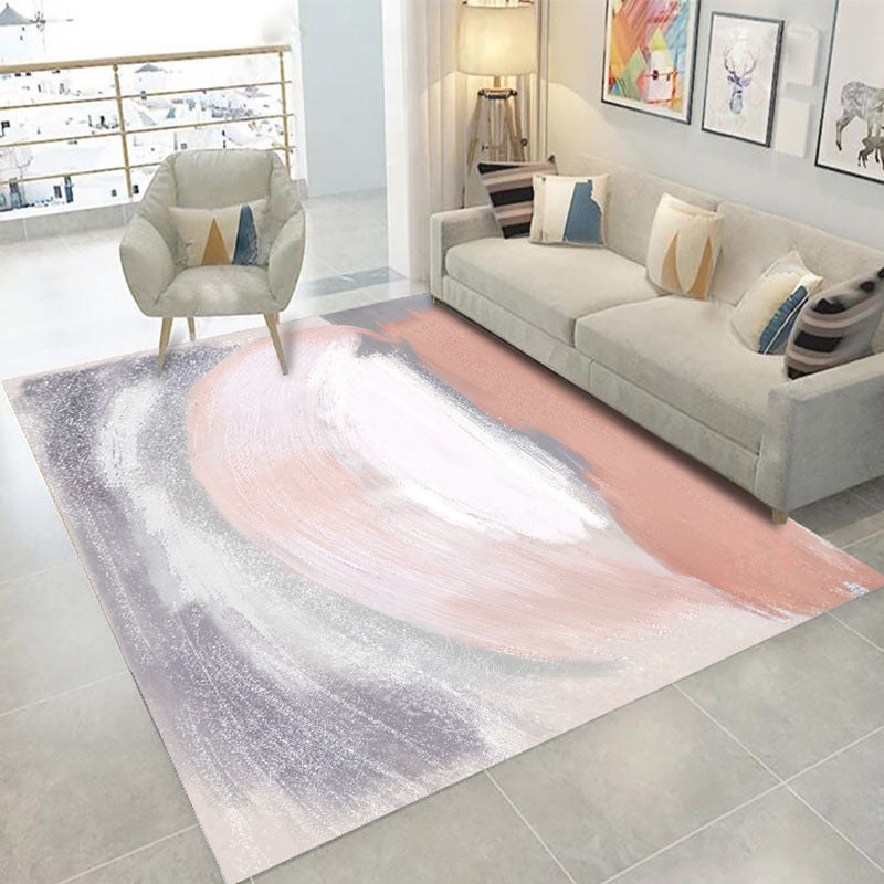 Aesthetic Casual Area Rug Abstract Art Indoor Carpet Polyester Washable Rug for Home Decoration