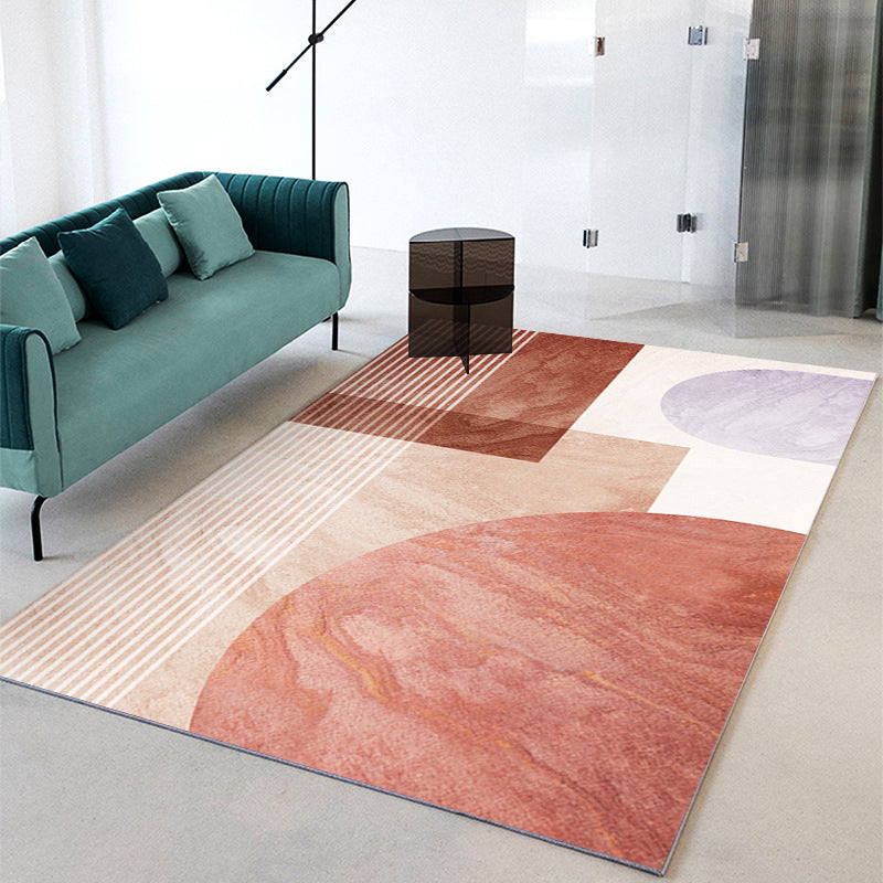 Morandi Colour Artistic Rug Simplicity Polyester-Teppichfreundlicher, waschbarer Teppich für die Inneneinrichtung