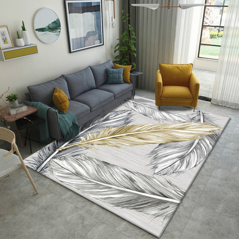 Simplicity Modern Area Rug Animal and Plant Pattern Rug Friendly Washable Rug for Home Decoration