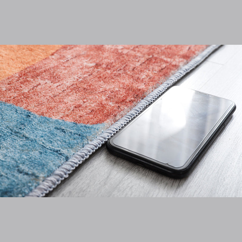Funky Abstract Art Rug Contemporary Soft Polypropylene Rug Non-Slip Backing Carpet for Living Room