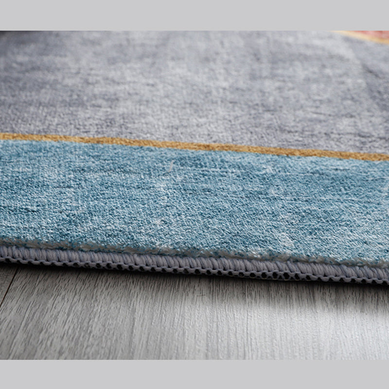 Funky Abstract Art Rug Contemporary Soft Polypropylene Rug Non-Slip Backing Carpet for Living Room