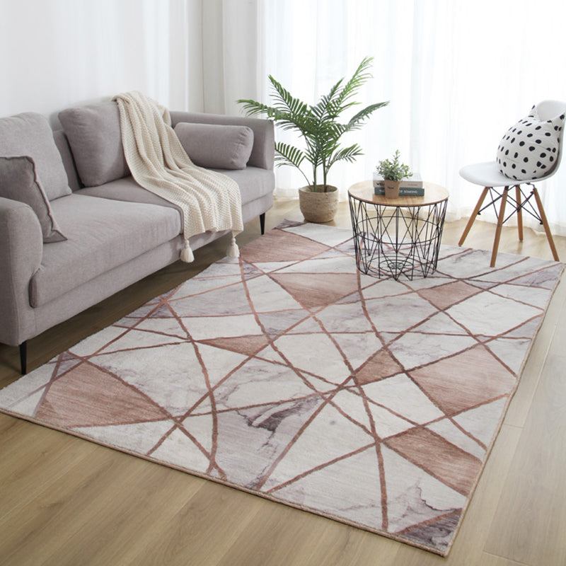 Casual Marble Print Rug Contemporary Simplicity Area Rug Polypropylene Washable Rug for Living Room