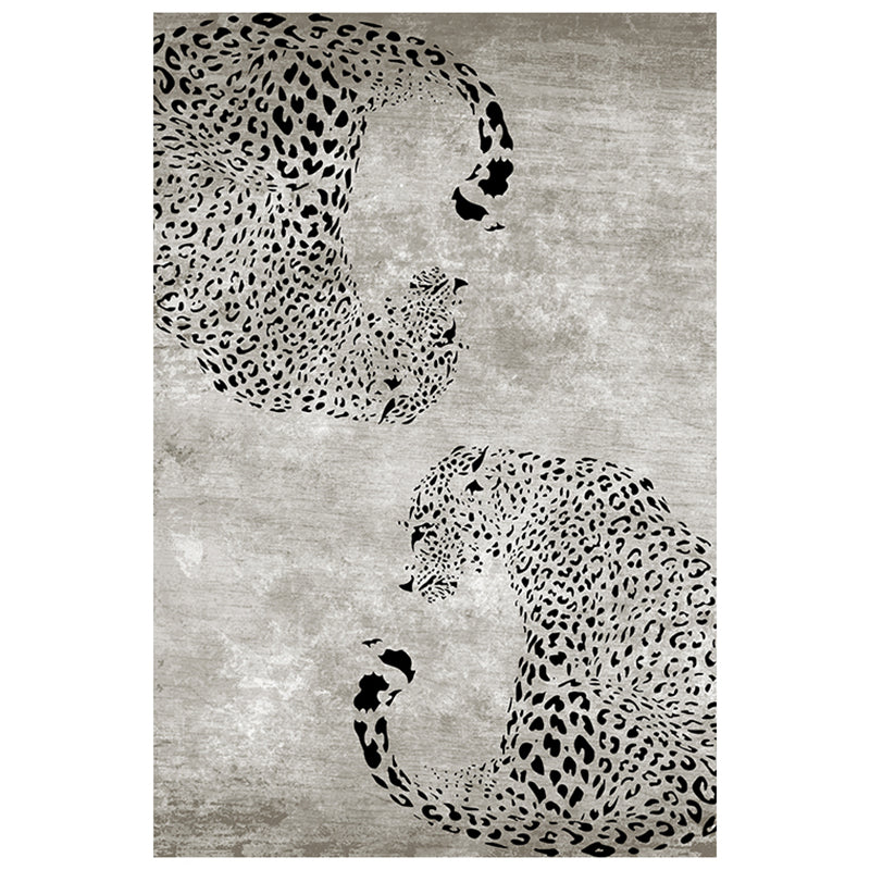 Funky Leopard Pattern Area Rug Modern Individuality Carpet Non-Slip Backing Rug for Home Decoration