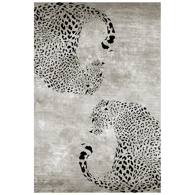 Funky Leopard Pattern Area Rug Modern Individuality Carpet Non-Slip Backing Rug for Home Decoration