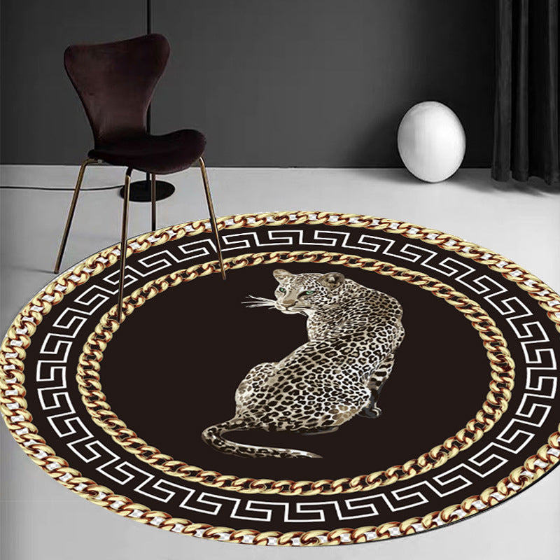 Tapis de motif animal luxueux Colore rond à la mode
