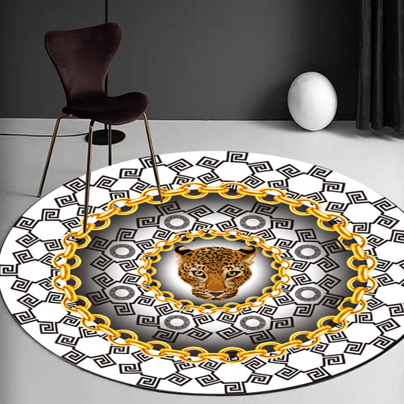 Tapis de motif animal luxueux Colore rond à la mode