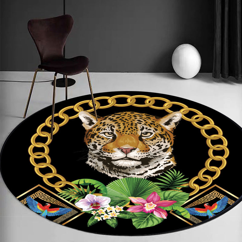 Tapis de motif animal luxueux Colore rond à la mode