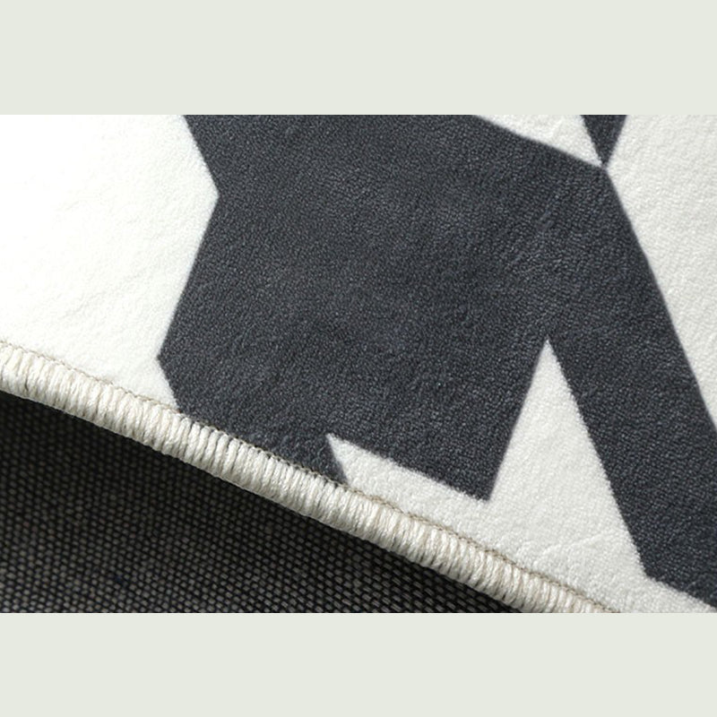 Solid Color Nordic Rug Polyester Buffalo Check Pattern Area Rug Easy Care Carpet for Living Room