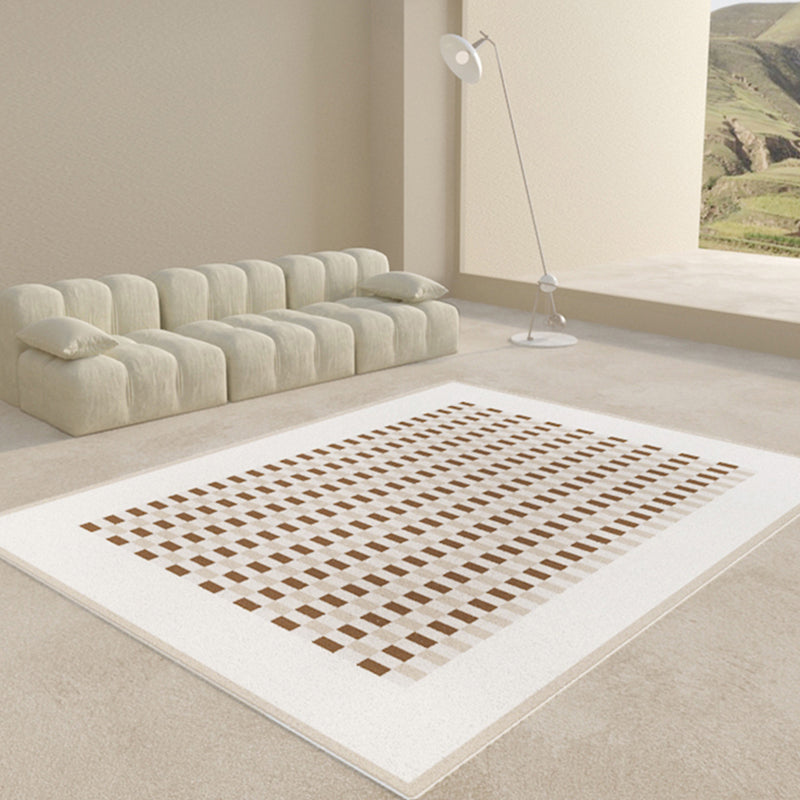 Tapis de motif en bois moderne de couleur unie simple du tapis de motif en vile